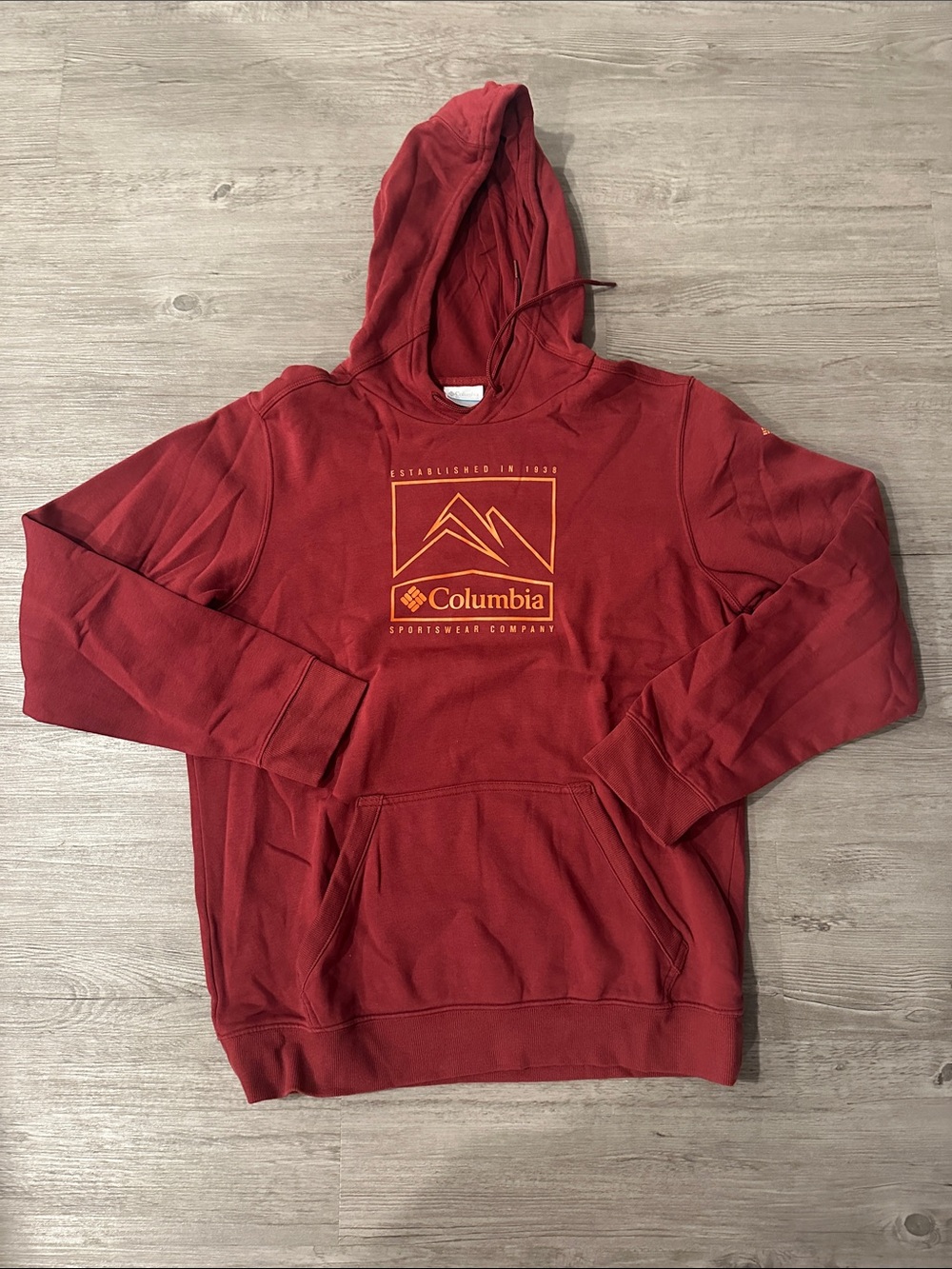 Columbia Men's Deep Red Logo Pullover Hoodie